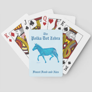 Polka Dot Zebra English Pub Spielkarten
