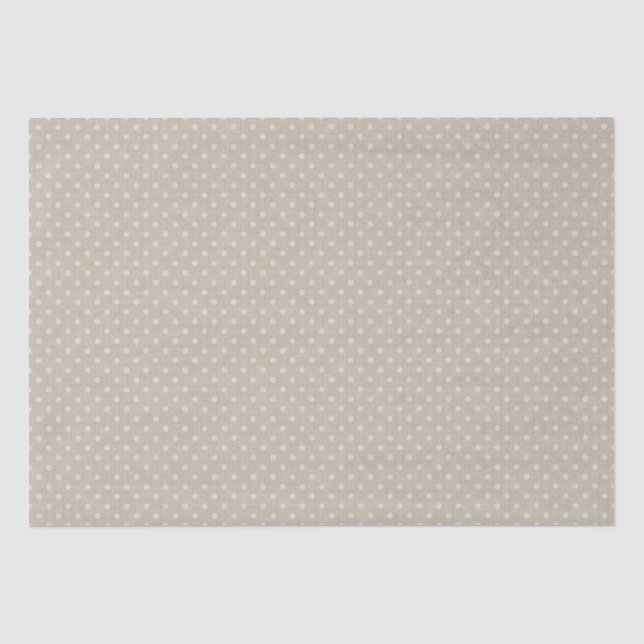 Polka dotiert auf einem texturierten Beige Seidenpapier (Vorderseite)