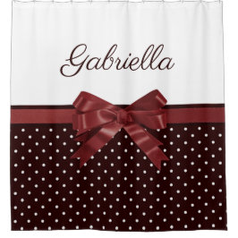 Polka Dots and Bow Duschvorhang