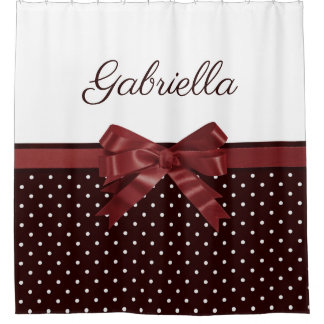 Polka Dots and Bow Duschvorhang