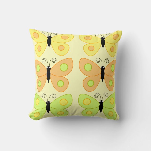 Polka Dots and Butterflies Kissen (Vorderseite)
