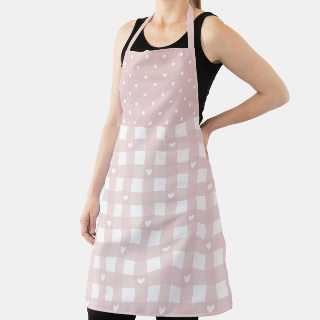 Polka Dots and Checkered Hearts Muster Schürze (InSitu)