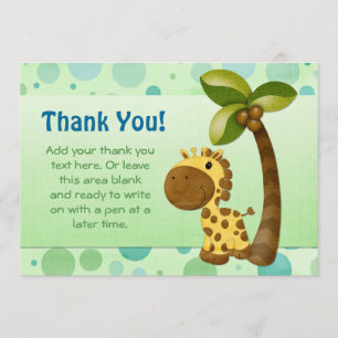 Polka Dots and Giraffe - Vielen Dank Dankeskarte