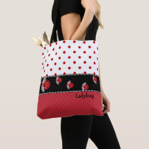 Polka Dots and Ladybugs überall in der Print-Tasch