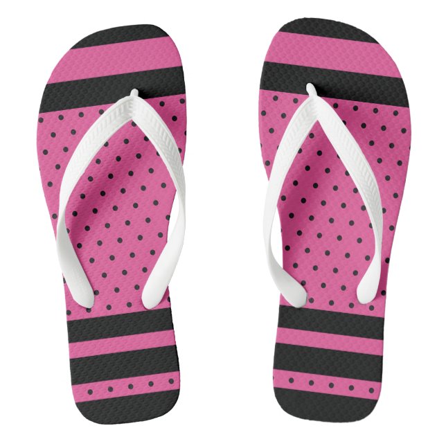Polka Dots and Stripes Flip Flops (Fußbett)