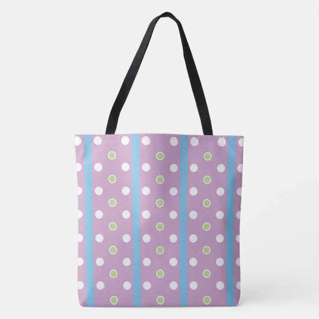 Polka Dots and Stripes Tasche (Vorderseite)