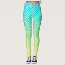 Polka Dots Aquamarine gelbe Leggings
