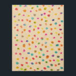 Polka dots Aquarell boho Pop Art Holzdruck<br><div class="desc">Niedliches modernes,  einfaches Design von regenbogenfarbenen Polka-Punkten oder Flecken. Sauberes,  modernes Design. Whimsical,  boho und lustig,  hell und farbenfroh. Auf anpassbarem Hintergrund für ein niedliches Aussehen.</div>