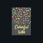 Polka dots Aquarell boho Pop Art Leinwanddruck<br><div class="desc">Niedliches modernes,  einfaches Design von regenbogenfarbenen Polka-Punkten oder Flecken. Sauberes,  modernes Design. Whimsical,  boho und lustig,  hell und farbenfroh. Auf anpassbarem Hintergrund für ein niedliches Aussehen.</div>