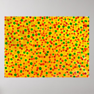 Polka dots Aquarellmuster Poster