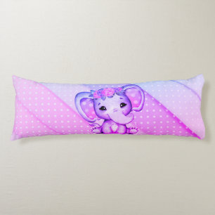 Polka-dots Blumenkronenlephant Kissen