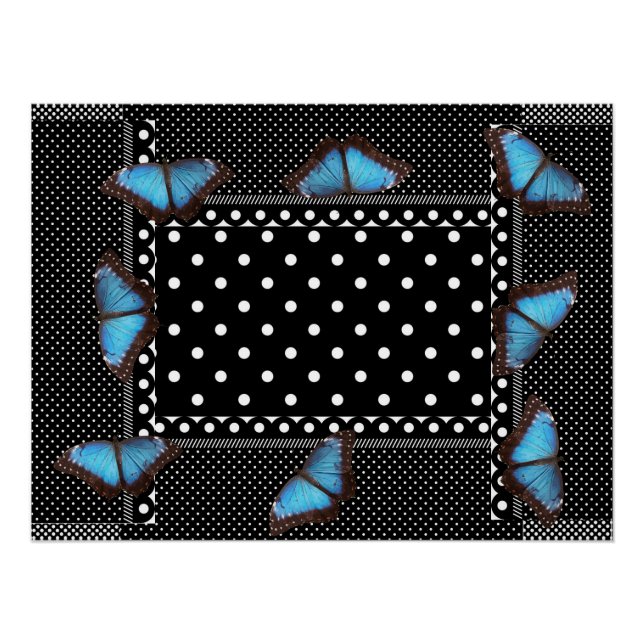 Polka-dots Butterfly Pattern Office Peace Destiny Poster (Vorderseite)