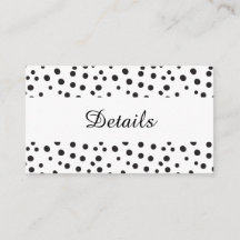 Polka dots. Details zur Schwarz-Weiß-Hochzeit