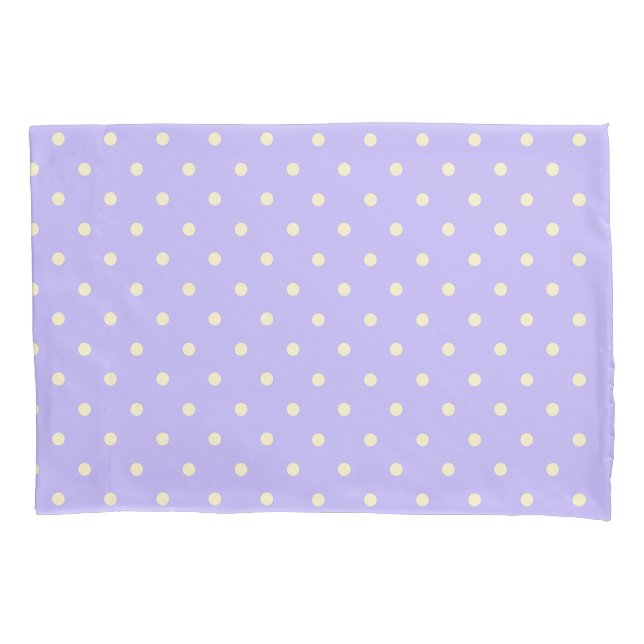 Polka dots & dots Lavendel und gelb  Kissenbezug (Vorderseite)