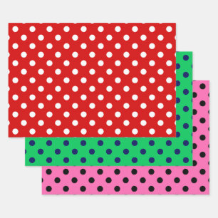 Polka Dots Dotted DIY Muster & Background Colors Geschenkpapier Set