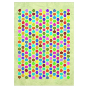 Polka Dots farbig + Ihre Hintergrundfarbe Tischdecke