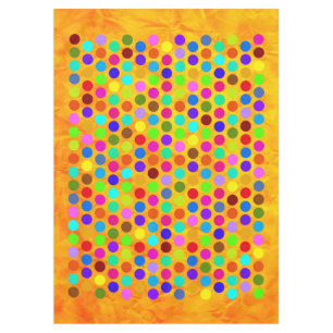 Polka Dots farbig + Ihre Hintergrundfarbe Tischdecke