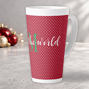 Polka Dots, Freude der Welt, Rote 17oz Latte Tasse