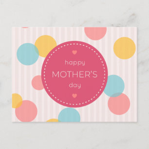 Polka Dots Frohen Muttertag Postkarte