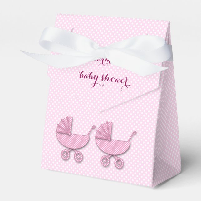 Polka-Dots für zwei Mädchen - Gefälligkeitsbox Geschenkschachtel (Vorderseite)