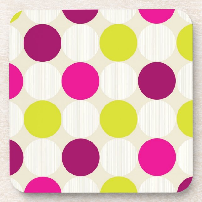 Polka Dots Getränkeuntersetzer (Vorderseite)