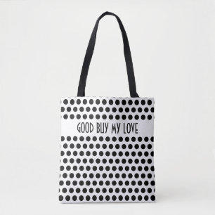 Polka Dots Gittermuster weiß + Ihr Backgr. Tasche