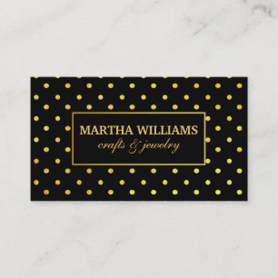 Polka Dots Gold und Black Label Visitenkarte