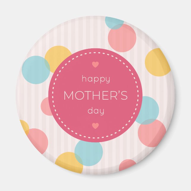 Polka Dots Happy Mother Day | Magnet (Vorne)