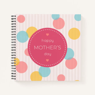 Polka Dots Happy Mother's Day   Notebook Notizbuch