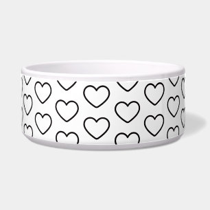 Polka Dots Herz Liebe Katze Hund Napf