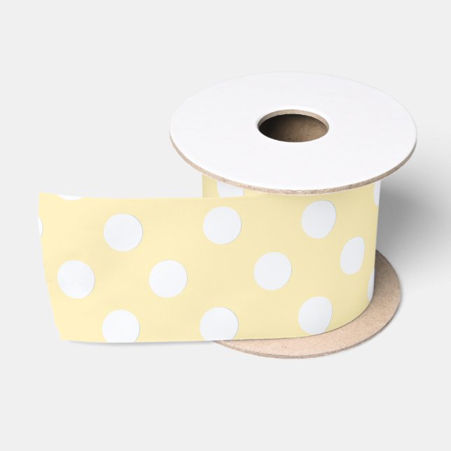 polka dots in butter  yellow satinband (Spule)