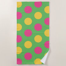 Polka Dots in kalkgrün, heiß rosa und gelb