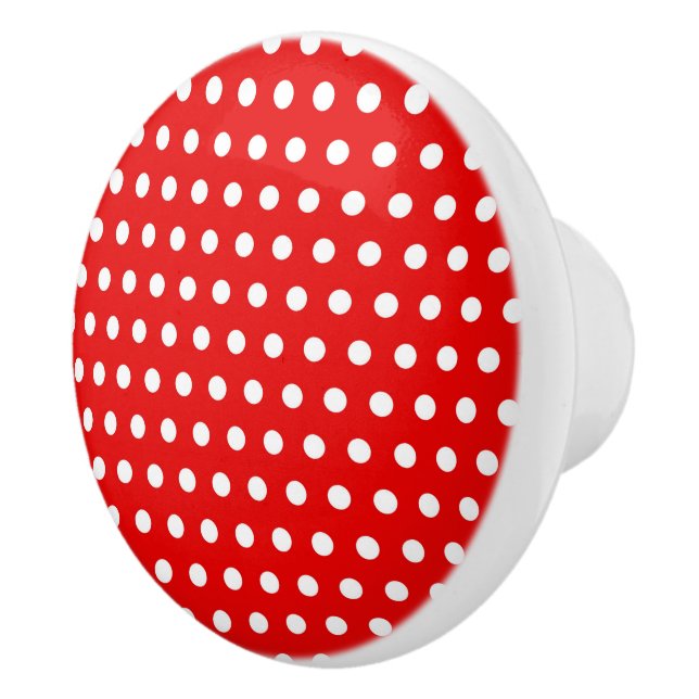 Polka Dots Keramik Knob Keramikknauf (Rechts)