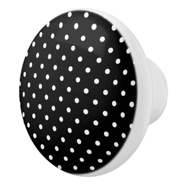 Polka Dots Keramik Knob Keramikknauf (Rechts)