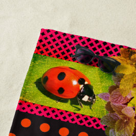 Polka Dots Ladybug Beach Handtuch