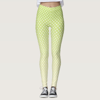 Polka Dots Lemon Grüne Leggings