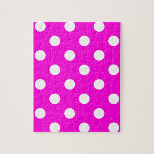 Polka dots magenta #FF00DC