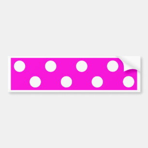 Polka dots magenta #FF00DC Autoaufkleber