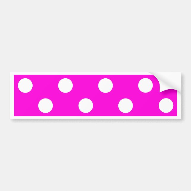 Polka dots magenta #FF00DC Autoaufkleber (Vorne)