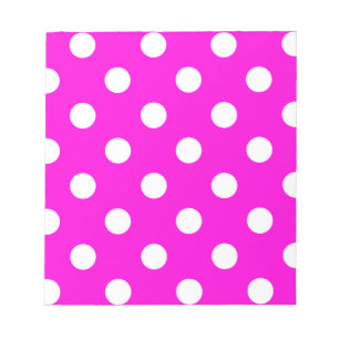 Polka dots magenta #FF00DC Notizblock