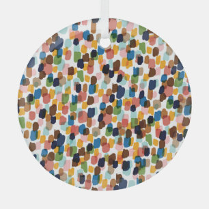 Polka Dots: mehrfarbige Handfarbe. Ornament Aus Glas