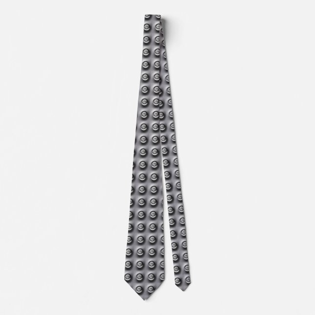 Polka Dots Metallic Rivets Stil Krawatte (Vorderseite)