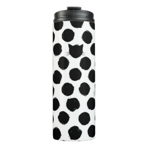 Polka Dots mit Katzengesichtern: Spielerisch Vinta Thermosbecher