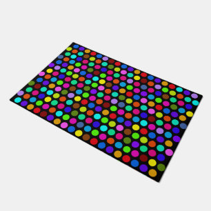 Polka Dots Muster farbig I + Ihr Backgr. Idee Fußmatte