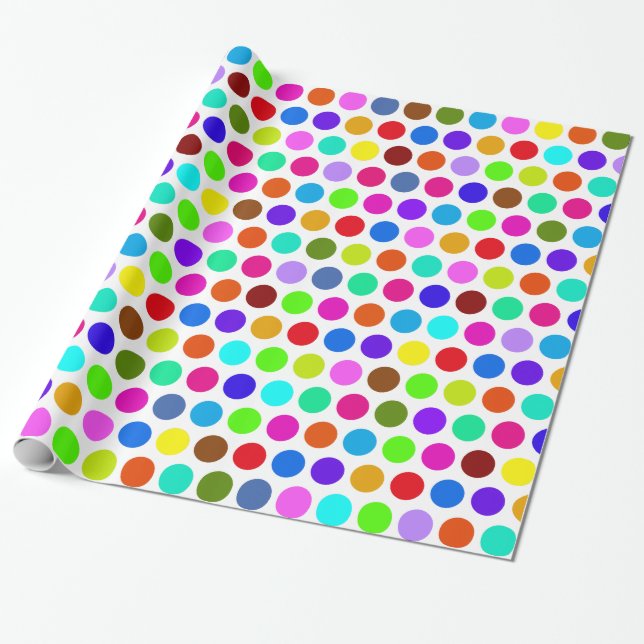 Polka Dots Muster gefärbt + Ihr Backgr. Idee Geschenkpapier (Ungerollt)