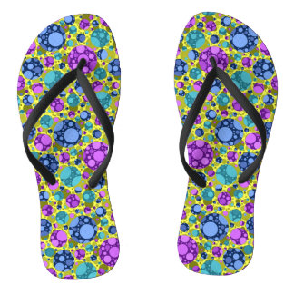 Polka Dots Muster in Rosa Blau Aquamarin - Flip Flops