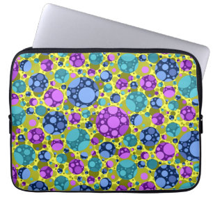 Polka Dots Muster in rosa blau Aquamarin schneiden Laptopschutzhülle