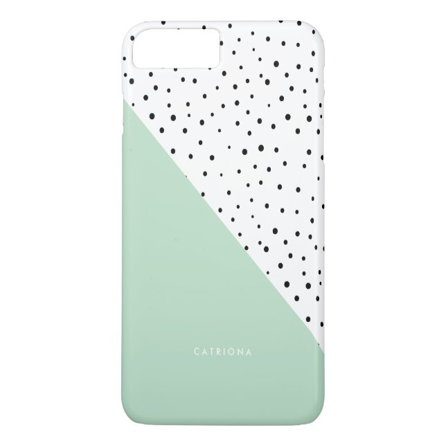 Polka Dots Muster Minze Abtract Personalisiert Case-Mate iPhone Hülle (Rückseite)