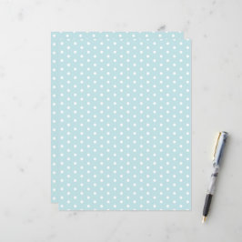 Polka Dots Muster Pastel Blue Scrapbook Paper