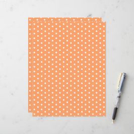 Polka Dots Muster Pastel Orange Scrapbook Papier